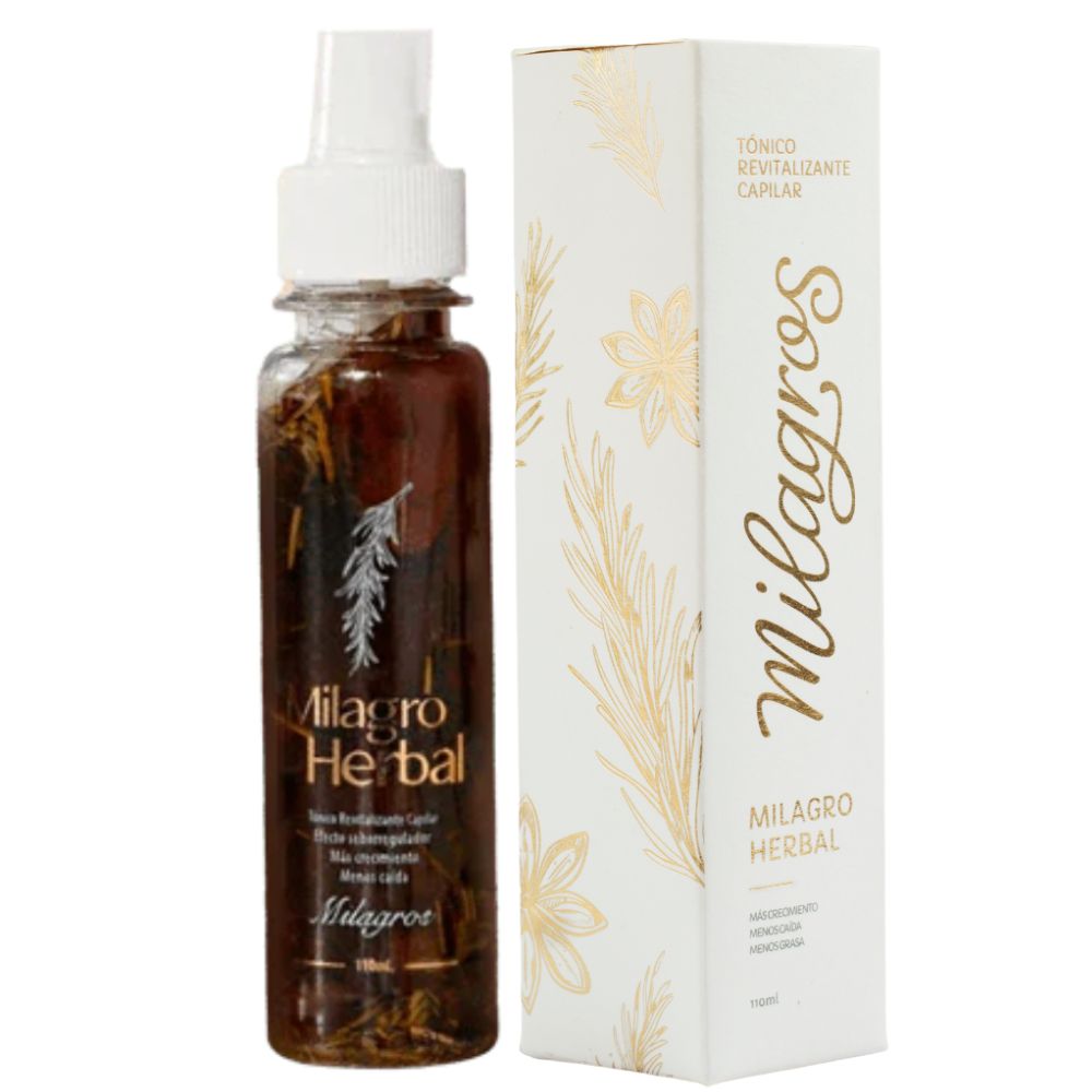 Milagros Herbal Miracle Shampoo, Herbal Miracle Conditioner and Herbal Miracle Tonic (3 Pack)